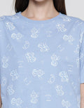 Disney Tee Boxy Print Stitch Kaos Lengan Pendek Wanita