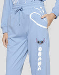 Disney Print Stitch Jogger Basic Wanita