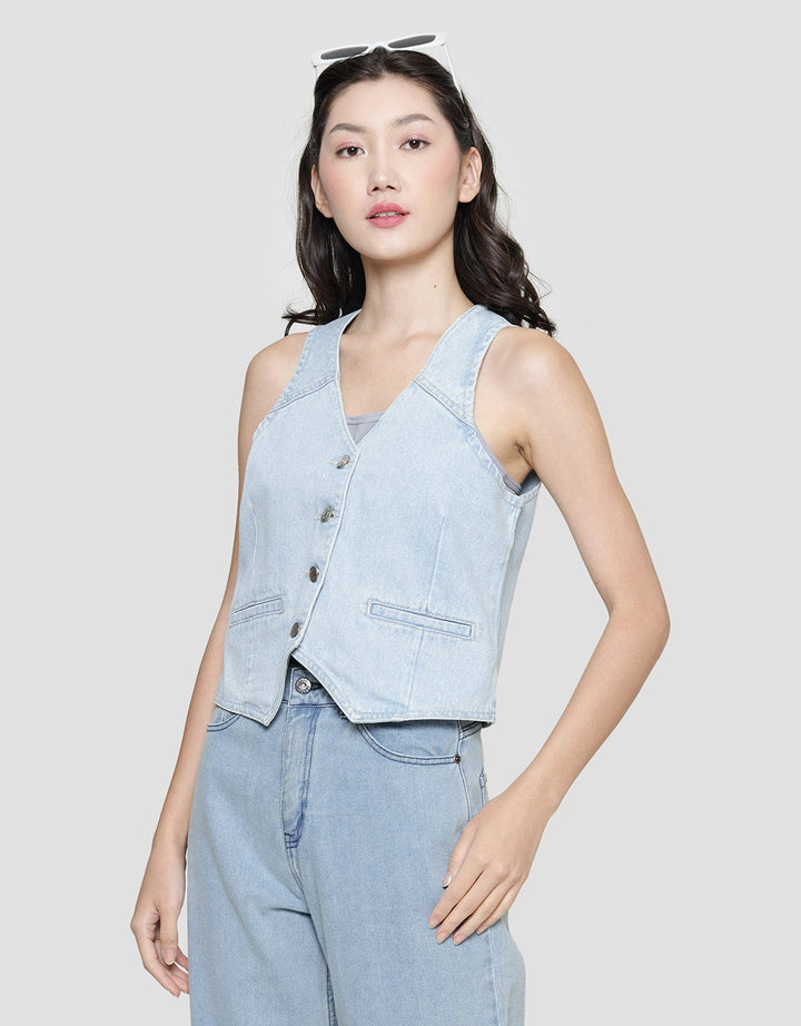 Details Vest Denim Wanita