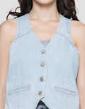 Details Vest Denim Wanita