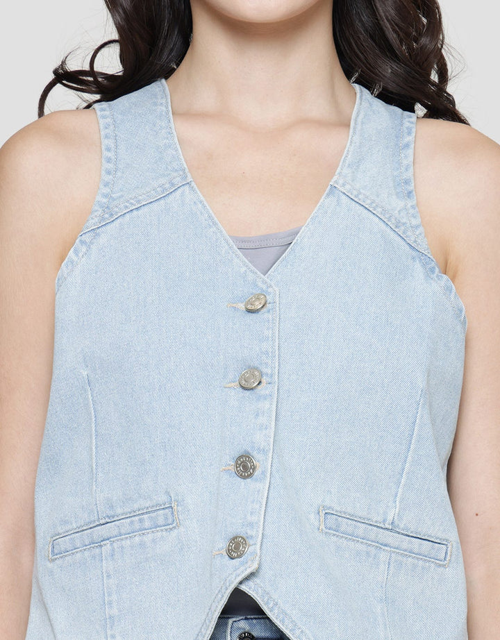 Details Vest Denim Wanita