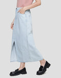 Details Front Slit Women's Long Skirt