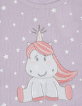 Pipiniko Ribbed Legging Print Star Unicorn Baju Set Anak Perempuan