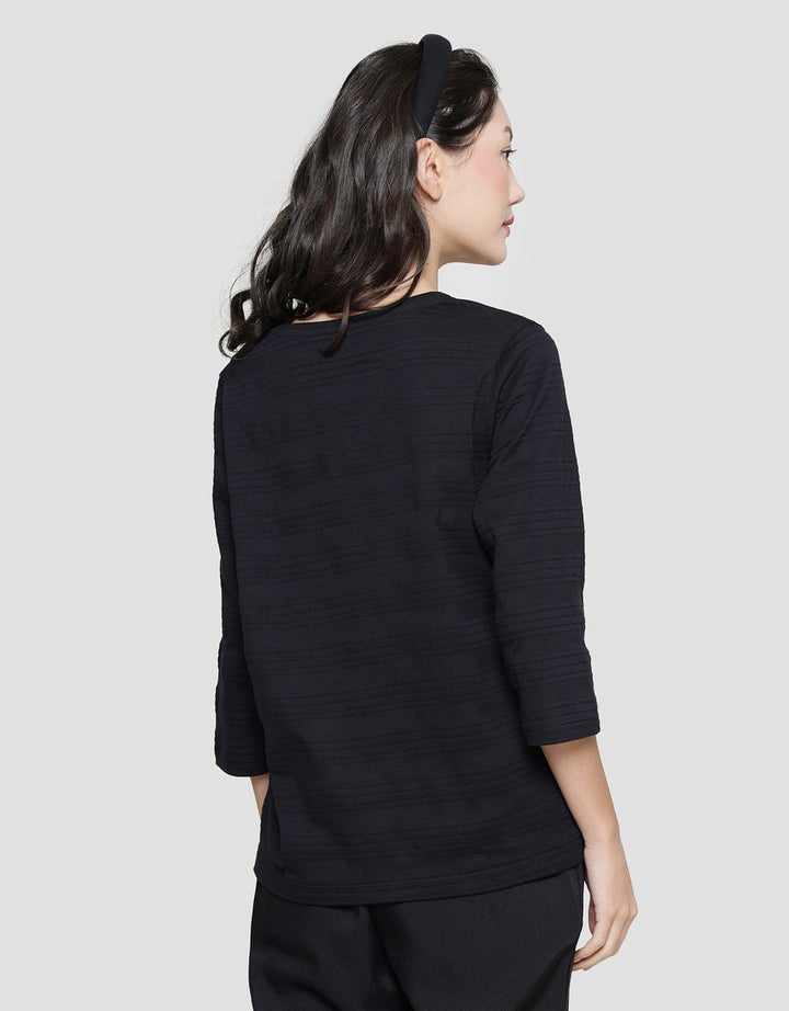 St. Yves Stripe Textured Blouse for Women