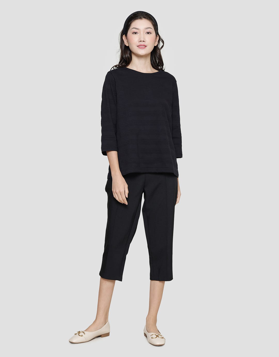 St. Yves Stripe Textured Blouse for Women