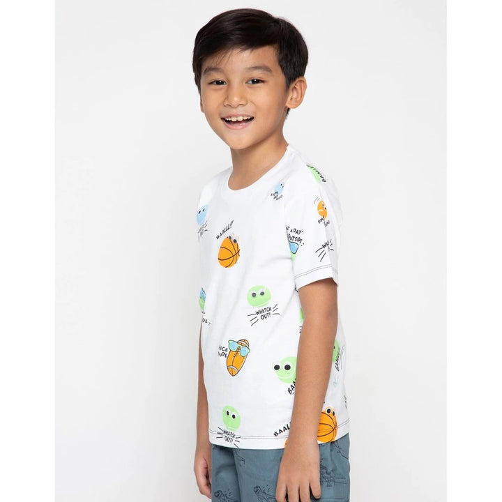 Little M T-Shirt Fullprint Soccer Ball Anak Laki-Laki