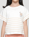 Little M One Stripe Girls T-Shirt