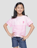 Little M Two Stripe Kaos Anak Perempuan