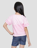 Little M Two Stripe Kaos Anak Perempuan