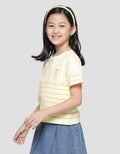 Little M Tri Stripe Kaos Anak Perempuan