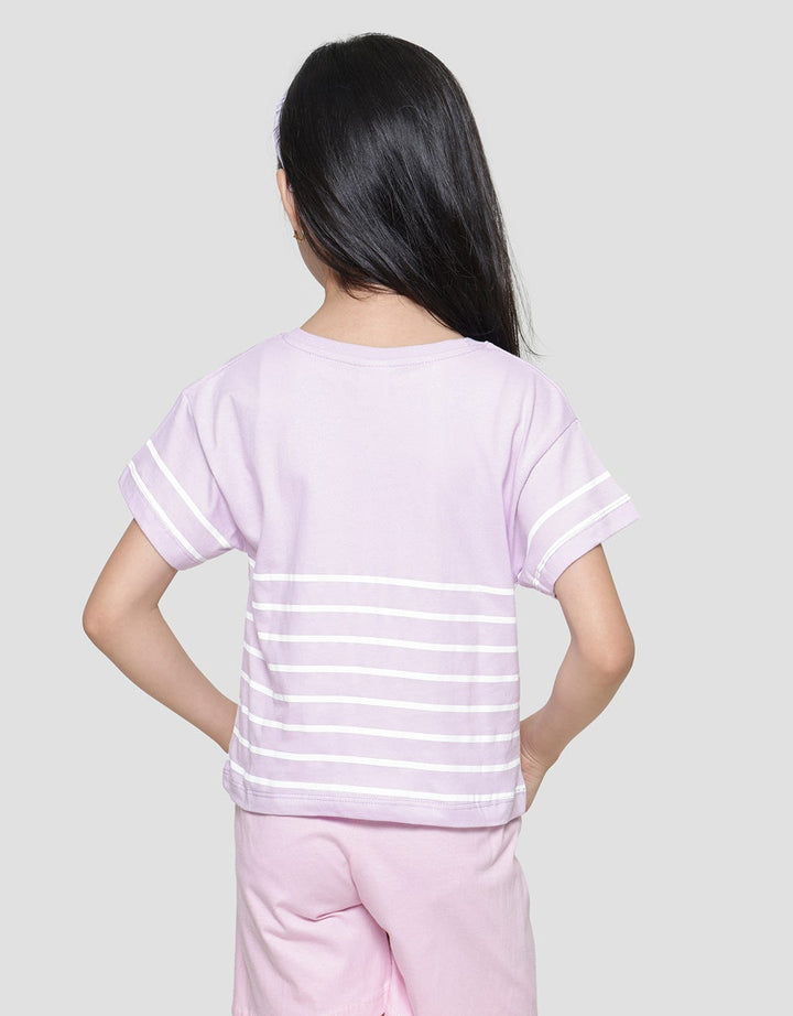 Little M Stripe 4 Kaos Lengan Pendek Anak Perempuan