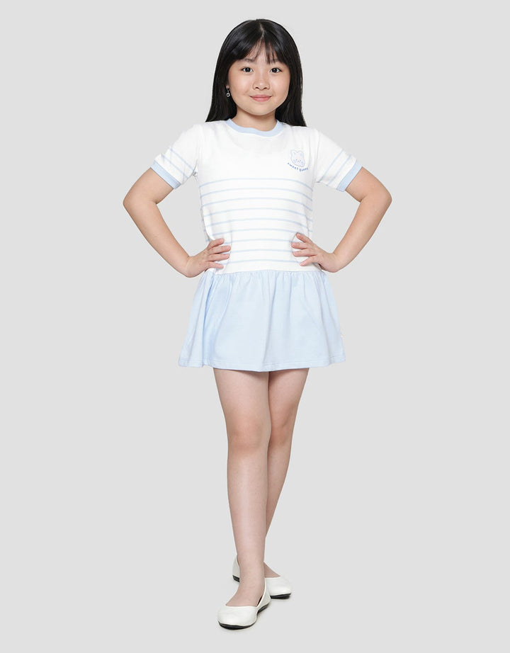 Little M Stripe Sweet Bunny Midi Dress for Girls