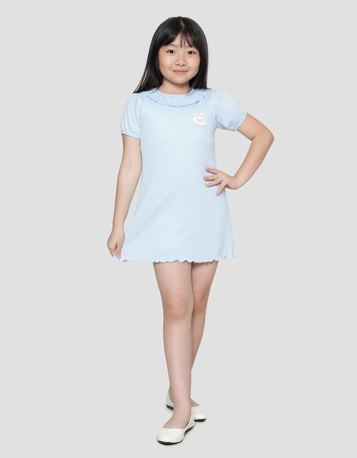 Little M Rabbit Ruffle Midi Dress Anak Perempuan