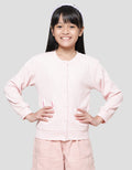 Little M Texture Kantong Aplikasi Wortel Cardigan Anak Perempuan