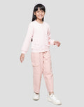 Little M Texture Kantong Aplikasi Wortel Cardigan Anak Perempuan