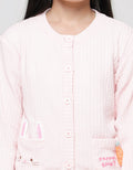 Little M Texture Kantong Aplikasi Wortel Cardigan Anak Perempuan