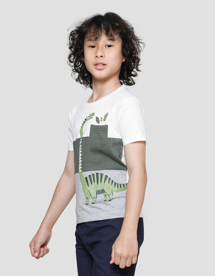 Little M Cut N Sewn Dino Boys T-Shirt