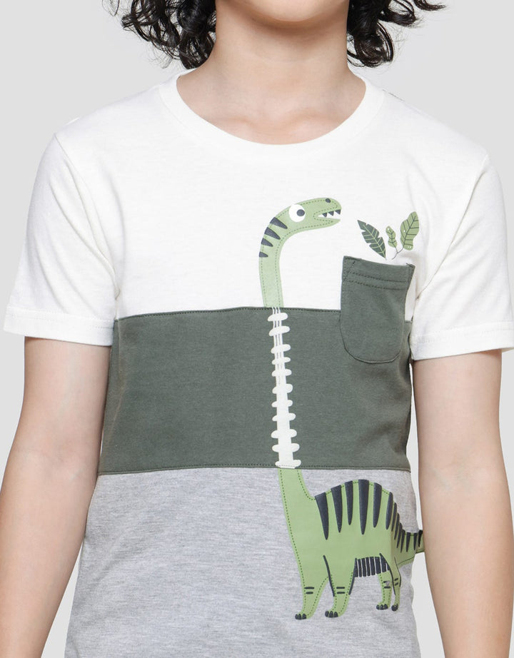 Little M Cut N Sewn Dino Boys T-Shirt