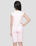 Little M Kerah Kantong Aplikasi Kucing Jumpsuit Anak Perempuan