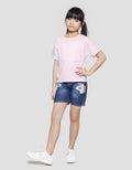 Aero Tencel Kantong  Kaos Lengan Pendek Anak Perempuan