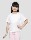 Aero Tencel Kantong  Kaos Lengan Pendek Anak Perempuan