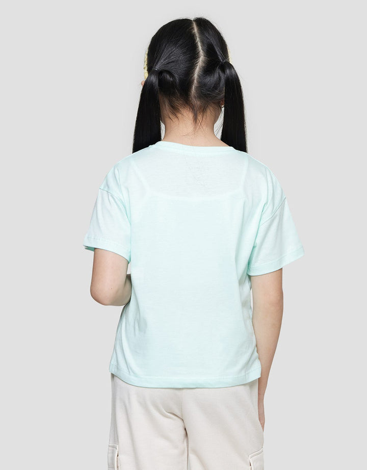 Aero Tencel Kantong  Kaos Lengan Pendek Anak Perempuan