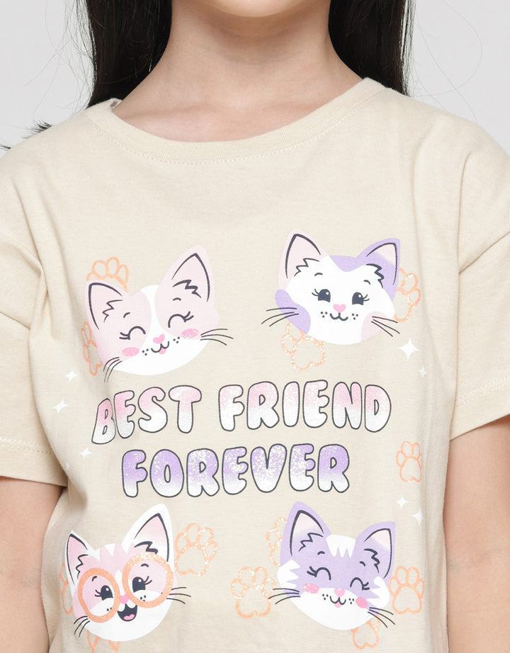 Aero Best Friend Forever Kaos Lengan Pendek Anak Perempuan