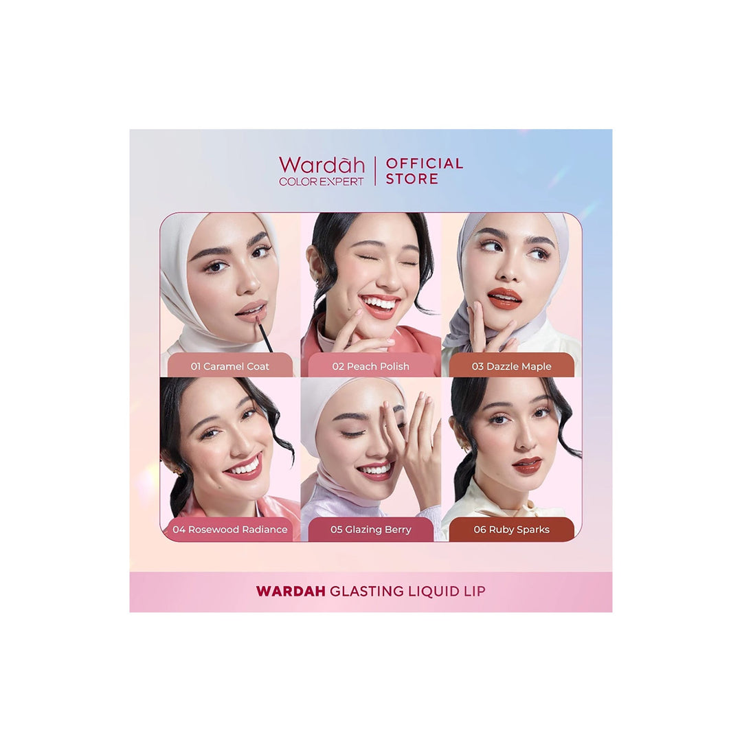 Wardah Glasting Liquid Lip 09 Fudgy Toffee 3.5 gr