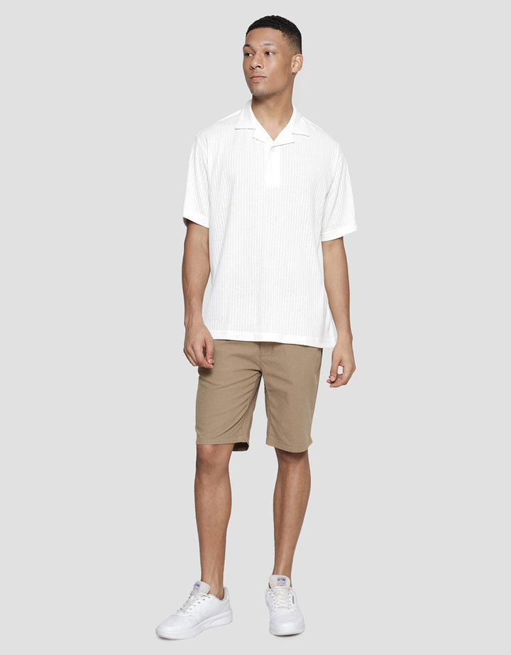 Details Texture Solid Cos Polo Shirt Men