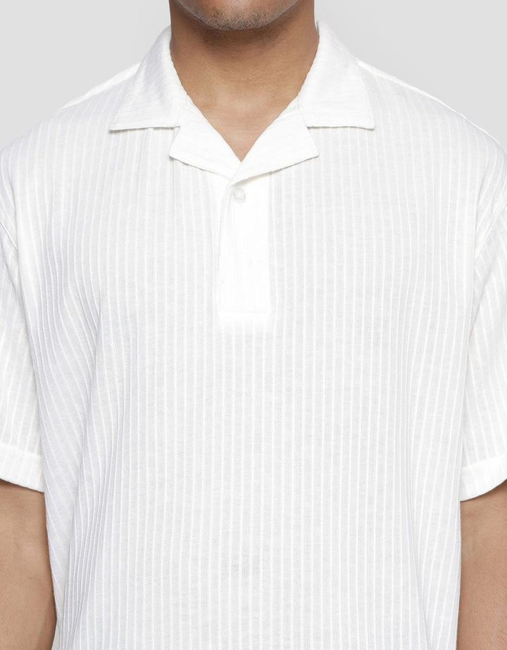 Details Texture Solid Cos Polo Shirt Men