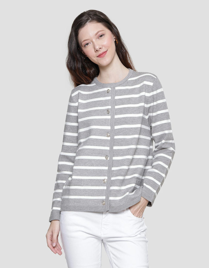 Connexion Knit Stripe Cardigan Women