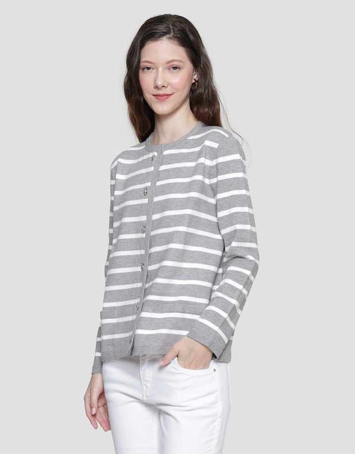 Connexion Knit Stripe Cardigan Women