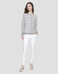 Connexion Knit Stripe Cardigan Women