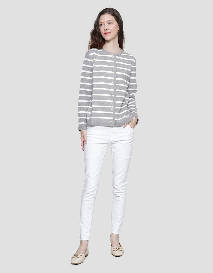 Connexion Knit Stripe Cardigan Women