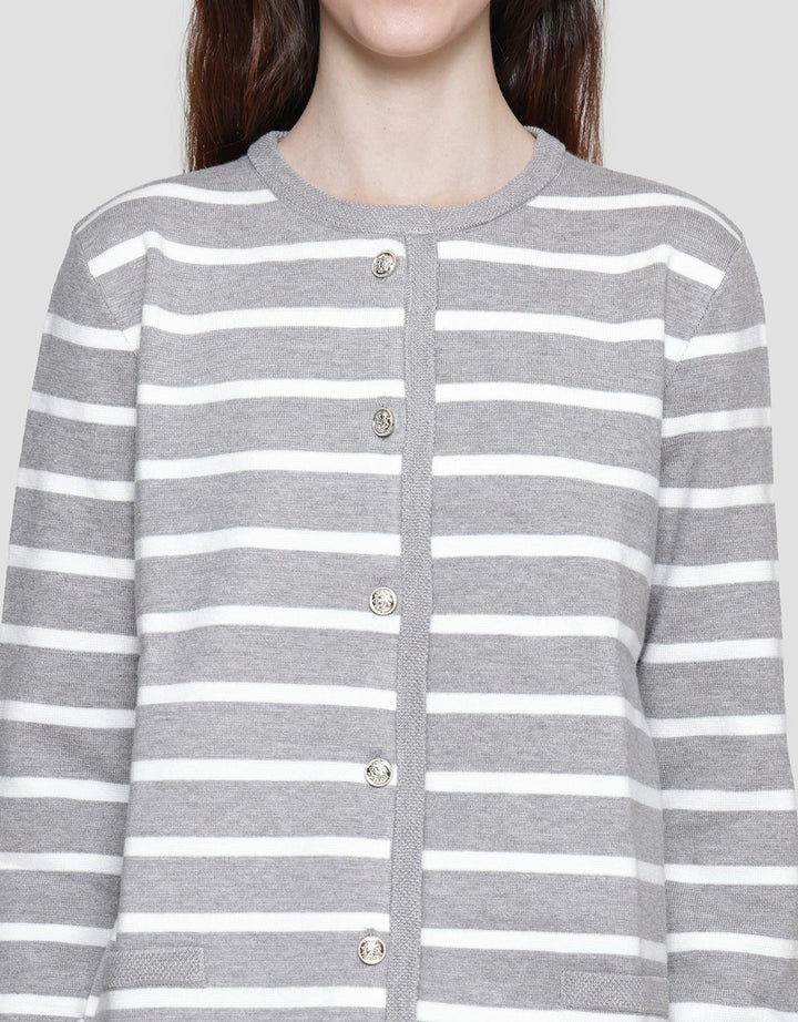 Connexion Knit Stripe Cardigan Women