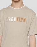Nevada Cotton Bamboo Combed Enzyme Applique Brooklyn Print Boys T-Shirt