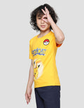Character Pokemon Logo Bordir Puff Kaos Anak Laki-Laki