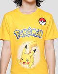 Character Pokemon Logo Bordir Puff Kaos Anak Laki-Laki