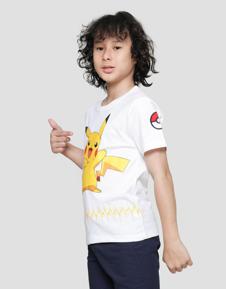 Character Pokemon Smile Logo Kaos Lengan Pendek Anak Laki-laki