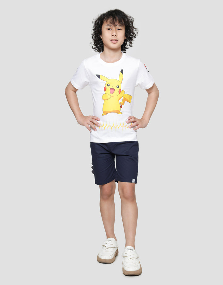 Character Pokemon Smile Logo Kaos Lengan Pendek Anak Laki-laki
