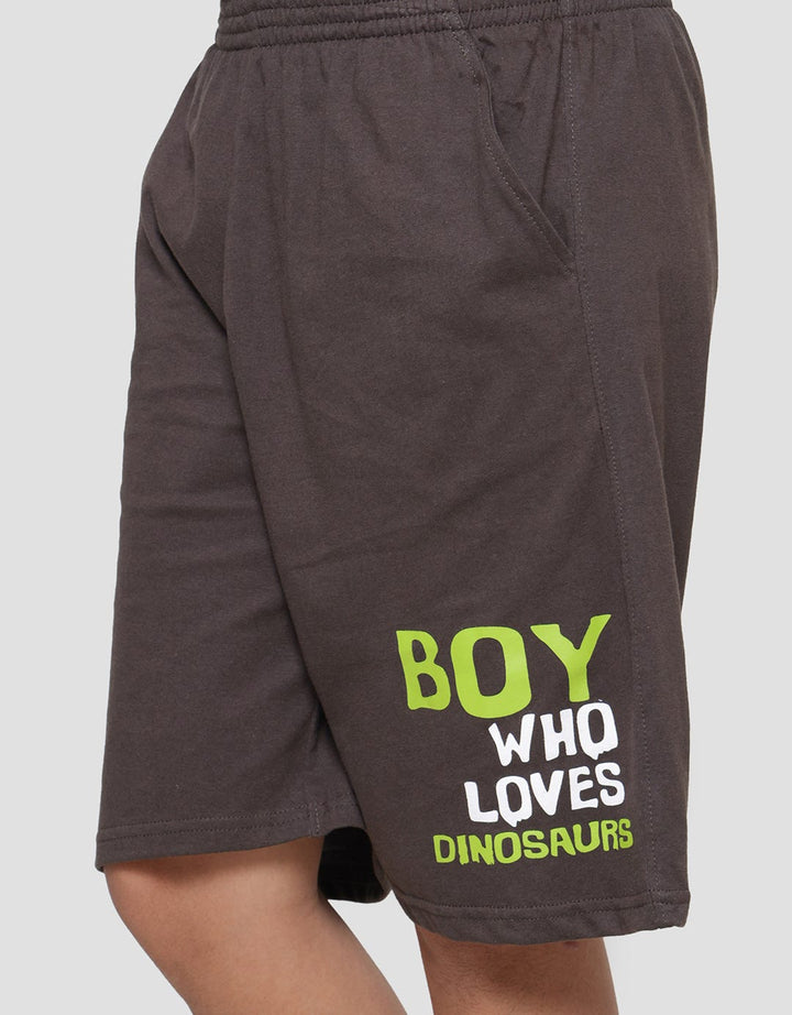 Aero Just Boy Loves Dino Celana Pendek Anak Laki-laki
