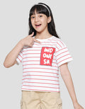 Nevada Boxy Stripes Indonesia Kaos Lengan Pendek Anak Perempuan