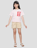 Nevada Boxy Stripes Indonesia Kaos Lengan Pendek Anak Perempuan