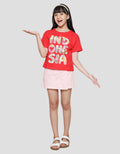 Nevada Boxy Wording Kaos Anak Perempuan