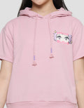 Nevada Hoodie Knit With Anime Print Amour Girls T-Shirt