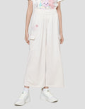 Nevada Knit Cargo With Embro Flowers Girls Long Pants