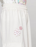 Nevada Knit Cargo With Embro Flowers Girls Long Pants