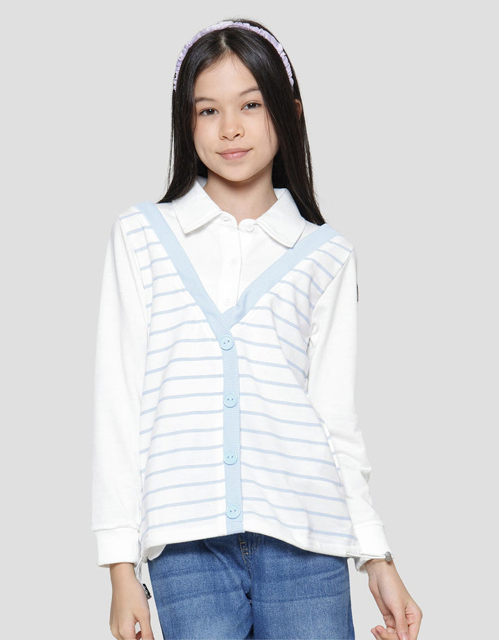 Nevada Stopper Stripe Sweater Anak Perempuan