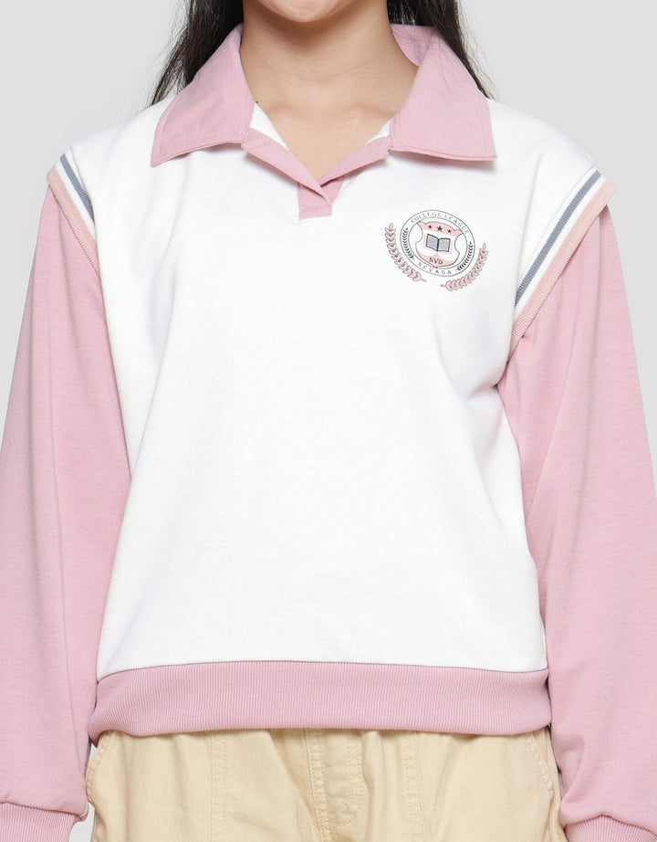 Nevada Varsity Collar Sweater for Girls