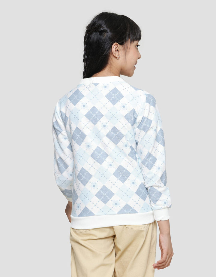 Nevada V Neck Fullprint Cardigan Anak Perempuan